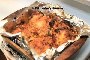 Tandoori chicken thighs with a secret crust