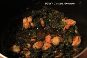 Pui Chingri - Malabar spinach and Shrimp - true taste of bengal